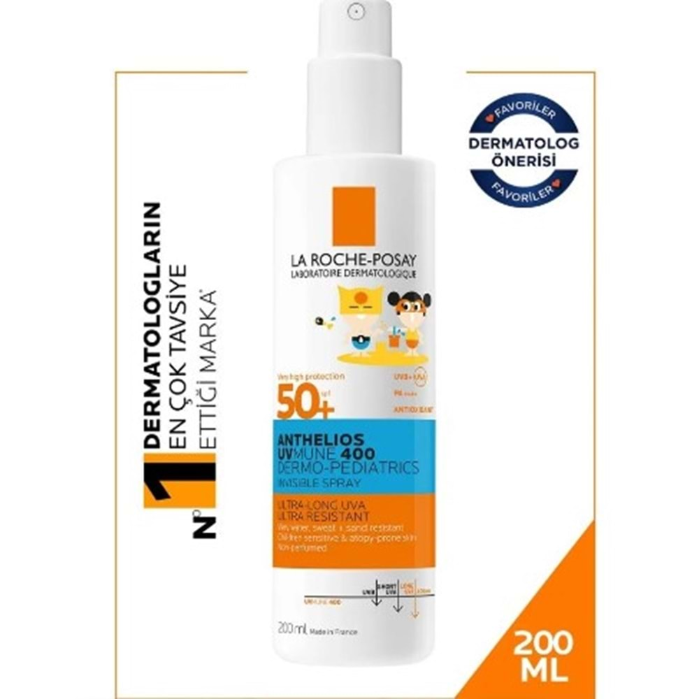 LA ROCHE POSAY ANTHELIOS DERMO PEDİATRİCS GÜNEŞ KREMİ SPF50+ 200 ML SPREY FORMU