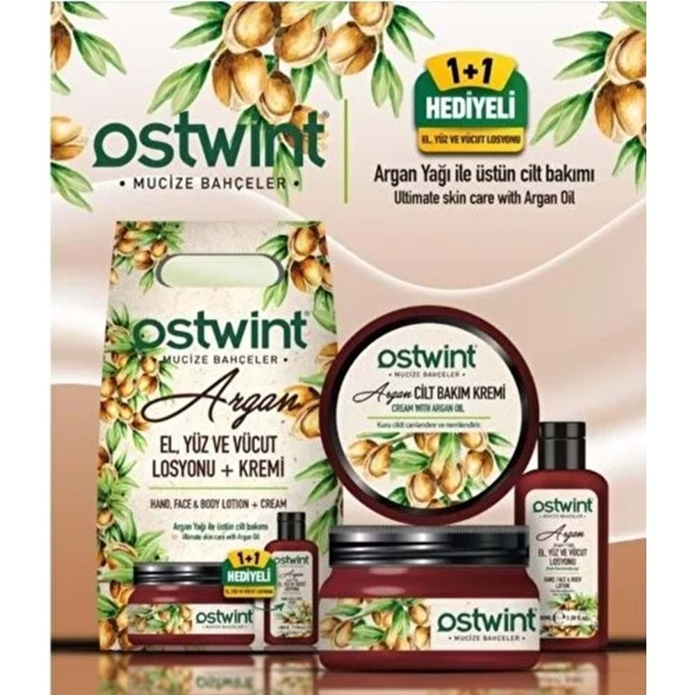 OSTWİNT MUCİZE BAHÇELER ARGANYAĞLI KREM 300 ML + LOSYON 100 ML SET