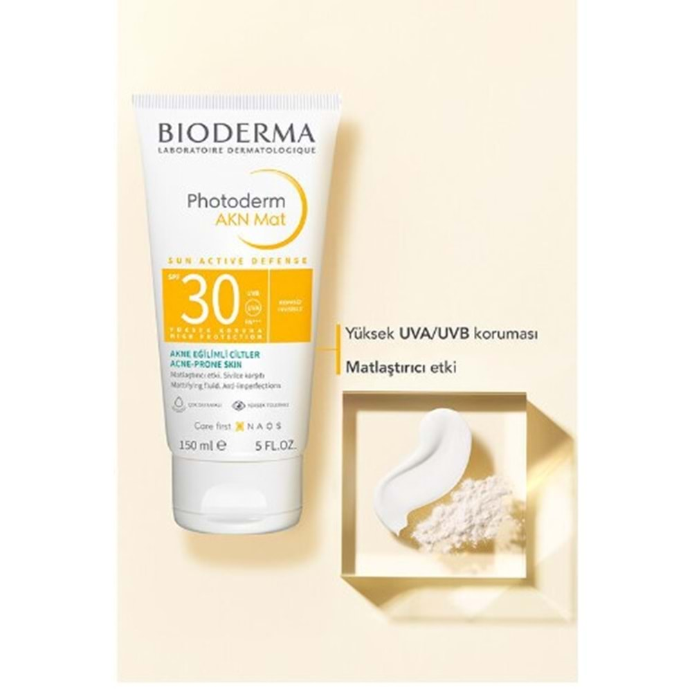 BİODERMA PHOTODERM AKN MAT SPF 30 + ( SİVİLCE KARŞITI ) GÜNEŞ KREMİ 150 ML