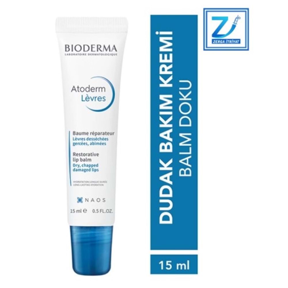 BİODERMA LEVRES LİP BALM 15 ML ( ÇOK KURU VE ÇATLAMIŞ DUDAKLAR İÇİN BESLEYİCİ BAKIM KREMİ )