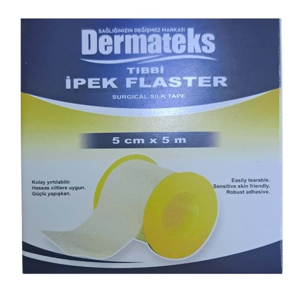 DERMATEKS TIBBİ İPEK FLASTER 5 CM X 5 MT