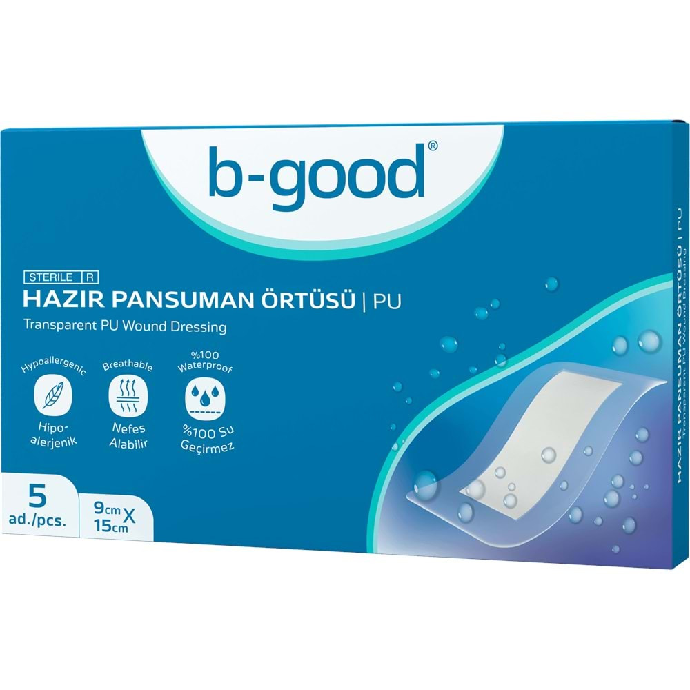 B-GOOD HAZIR YARA ÖRTÜSÜ ( SEZARYEN BANDI) 9*15 CM TEKLİ