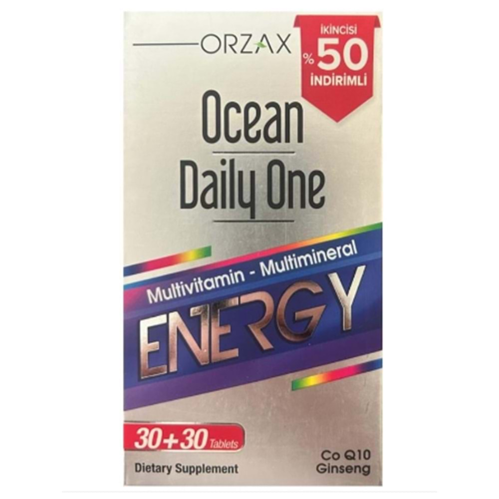 OCEAN DAİLY ONE ENERGY 30 + 30 TABLET % 50 İNDİRİMLİ 60 TABLET