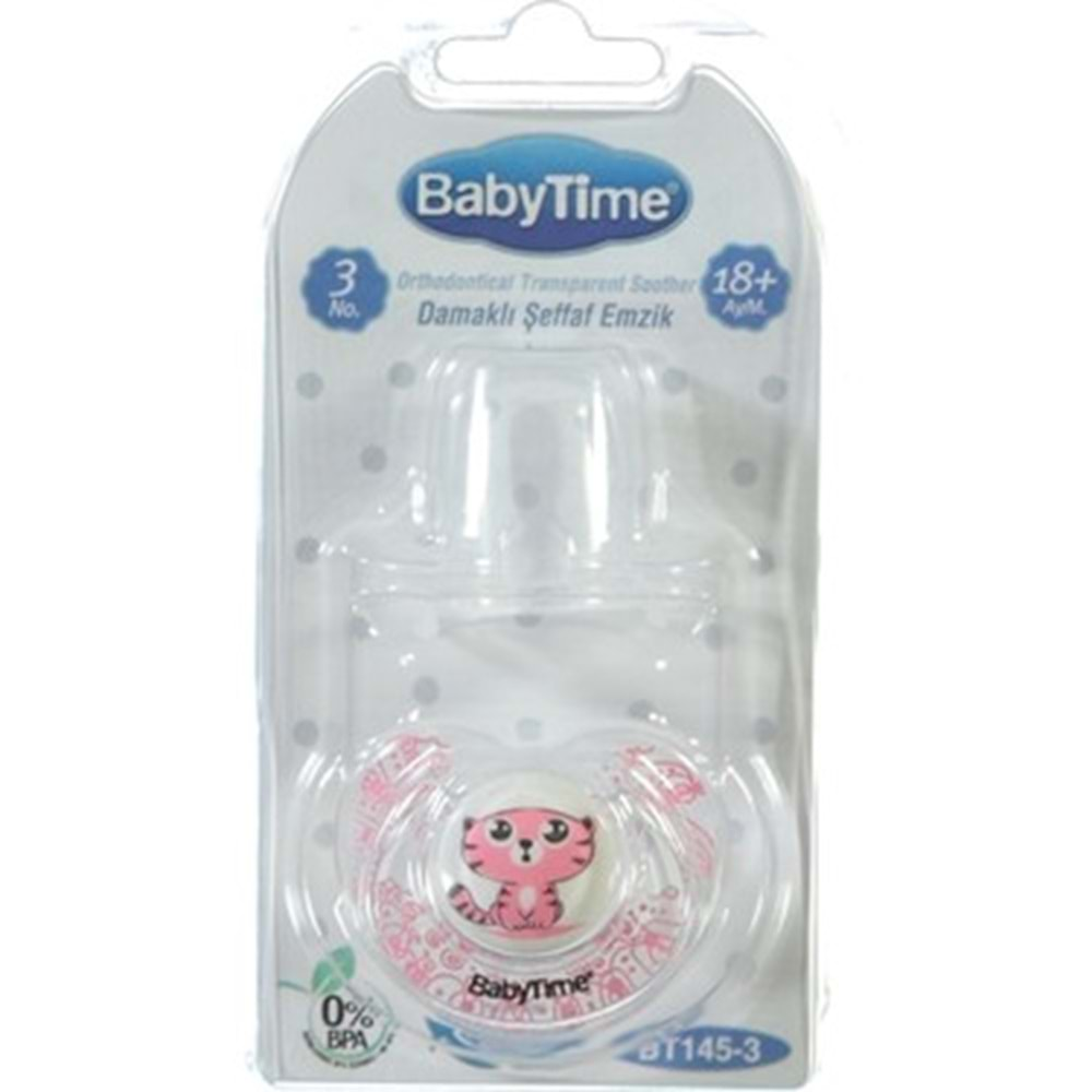 BABY TİME DAMAKLI ŞEFFAF EMZİK NO:3 BT145