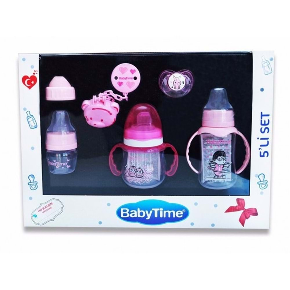 BABY TİME HEDİYE SETİ 5 Lİ PEMBE BT206