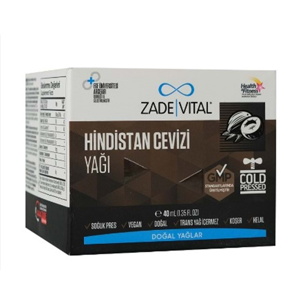 ZADE VİTAL HİNDİSTAN CEVİZİ YAĞI 40 ML