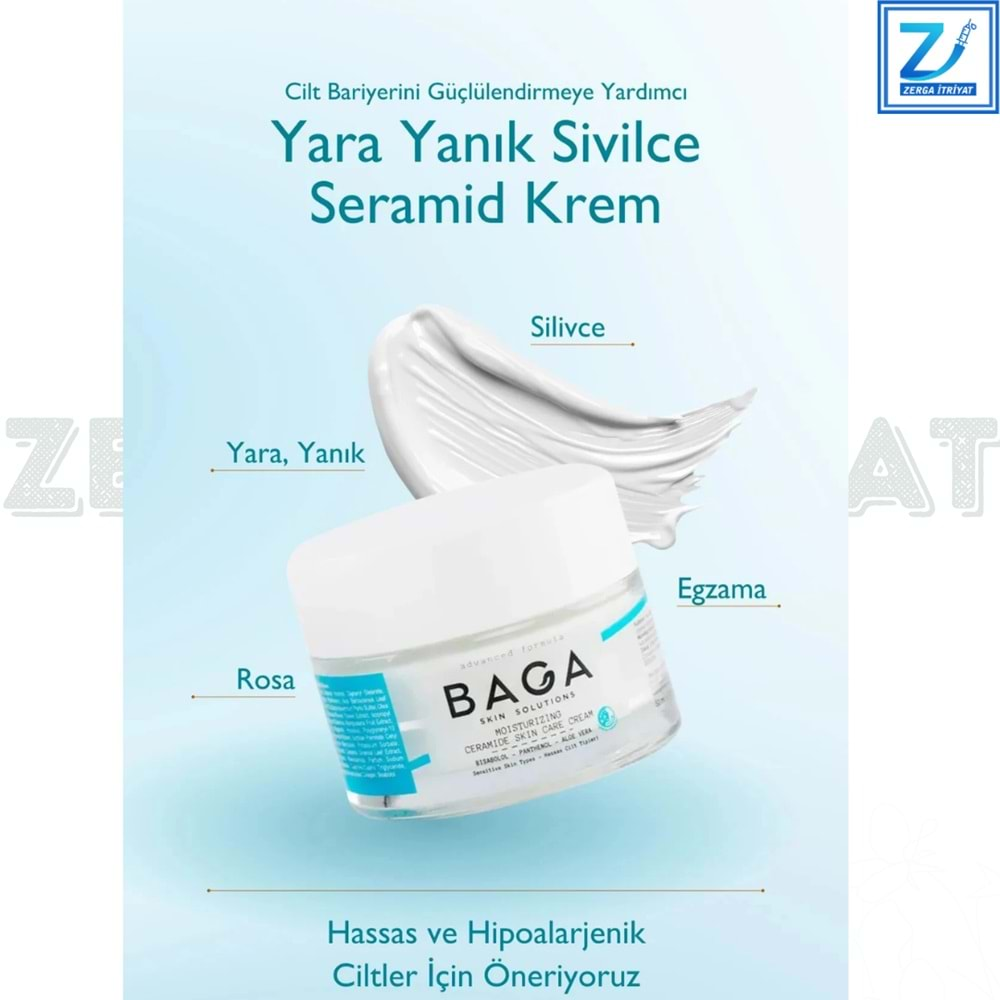 BAGA YARA,YANIK, SİVİLCE CİLT BAKIM KREMİ 50 ML