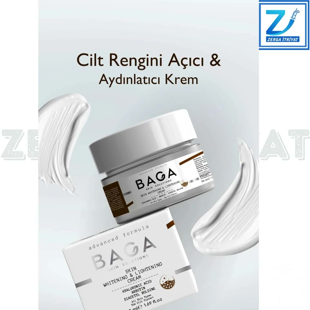 BAGA CİLT RENGİNİ AÇICI & AYDINLATICI KREM 50 ML