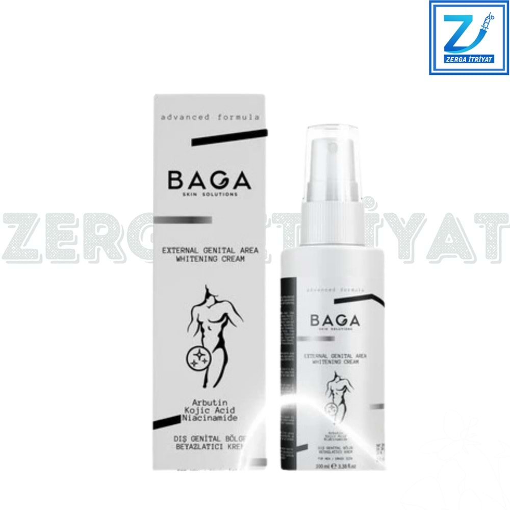 BAGA GENİTAL BÖLGE BEYAZLATICI KREM FOR MEN 100 ML