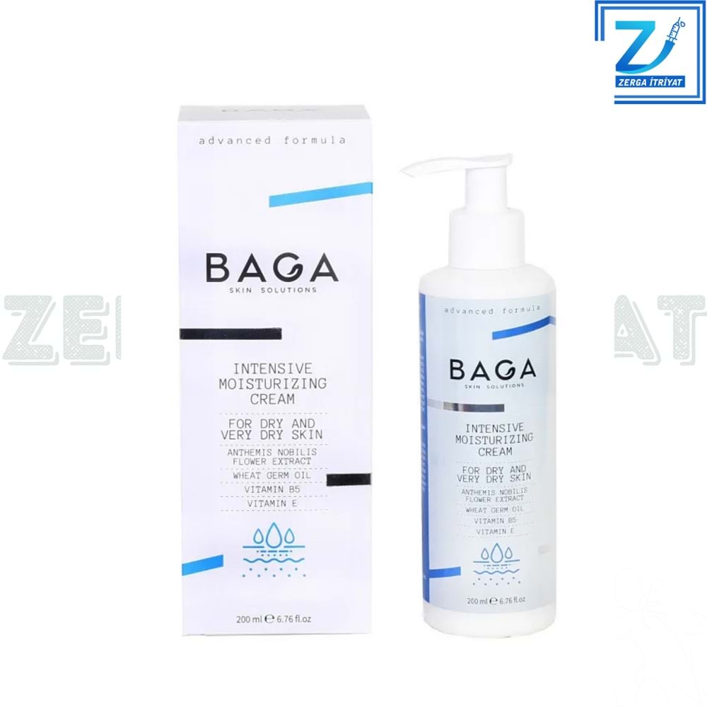 BAGA ÇOK KURU CİLTLER İÇİN YOĞUN NEMLENDİRİCİ KREM 200 ML