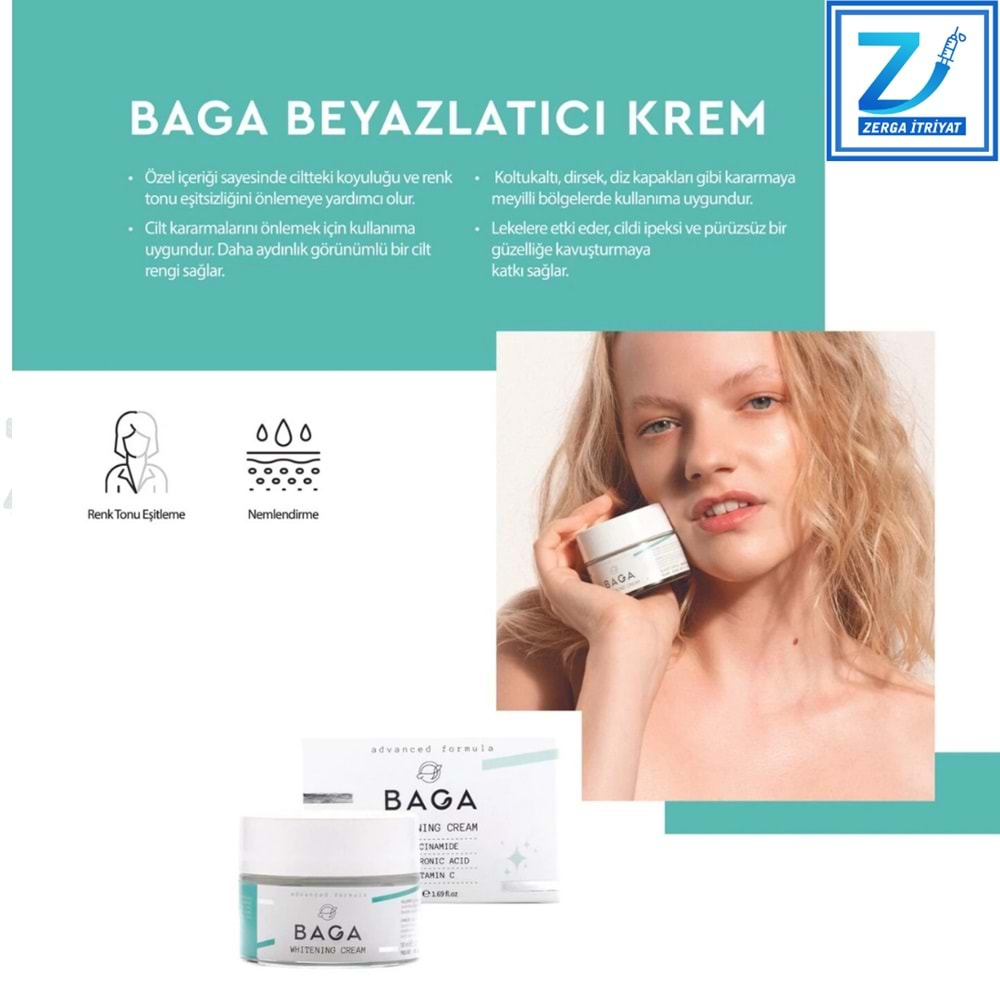 BAGA C VİTAMİNİ BEYAZLATICI KREM 50 ML