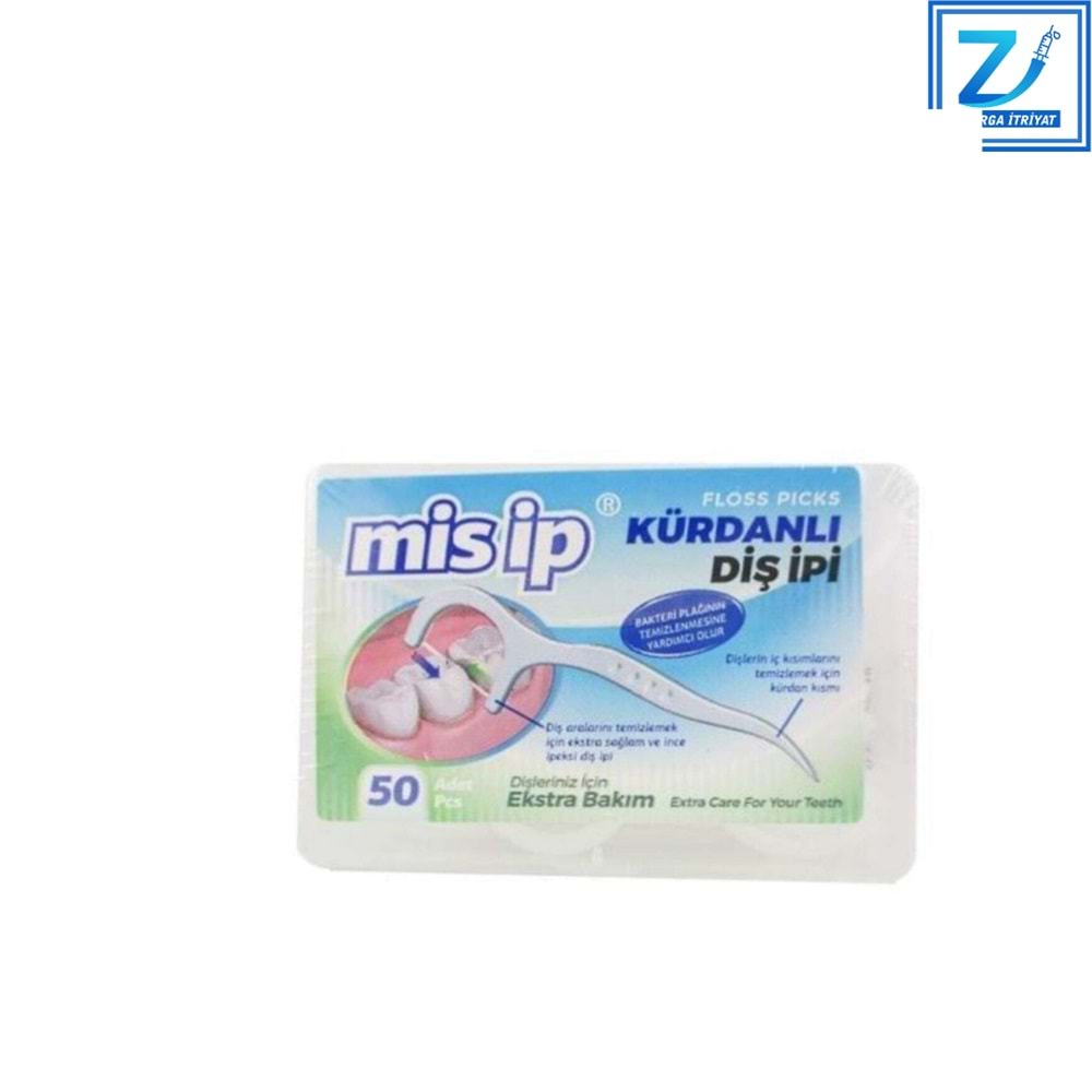 MİS İP KÜRDANLI DİŞ İPİ 50 ADET