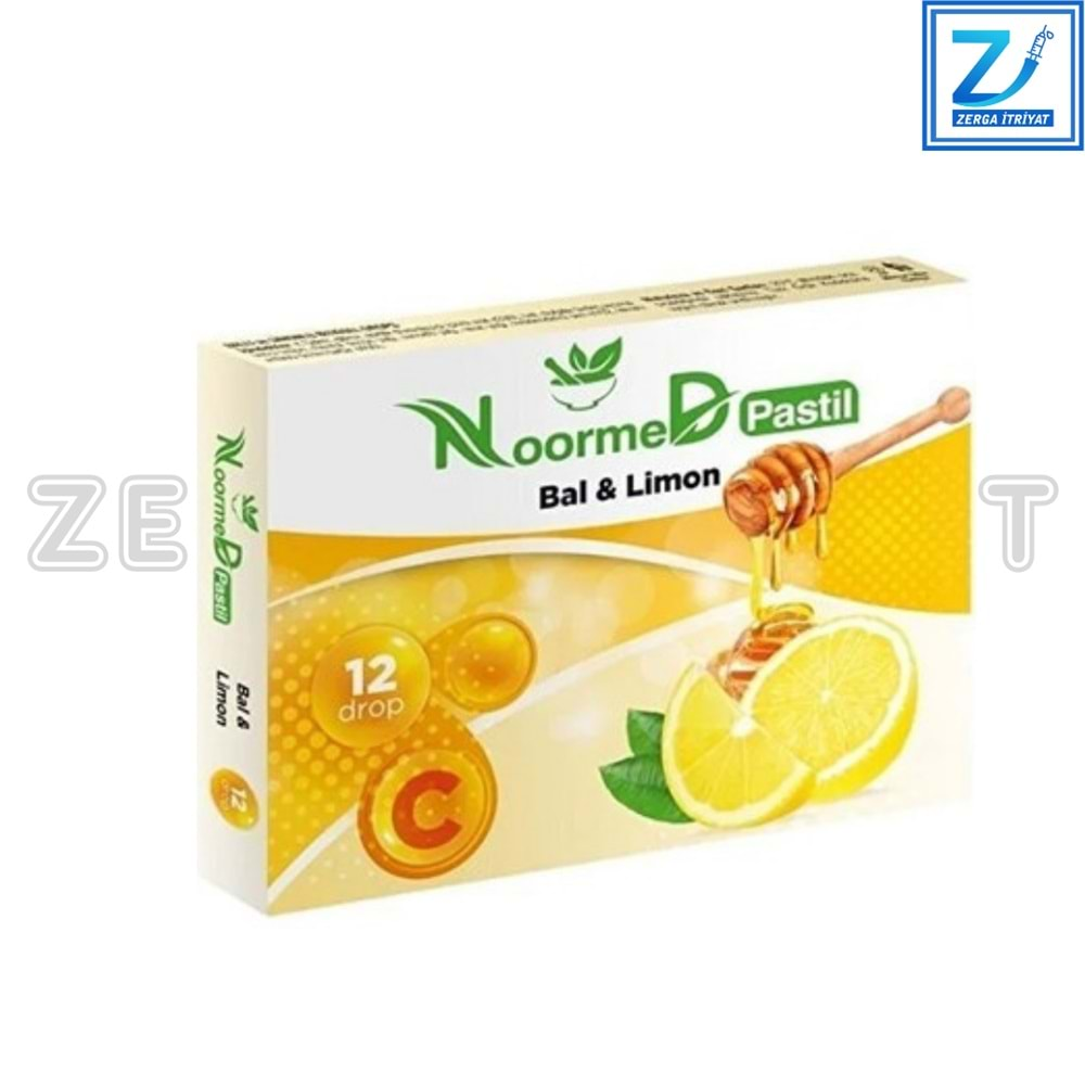 NOORME D PASTİL BAL&LİMON 12 ADET