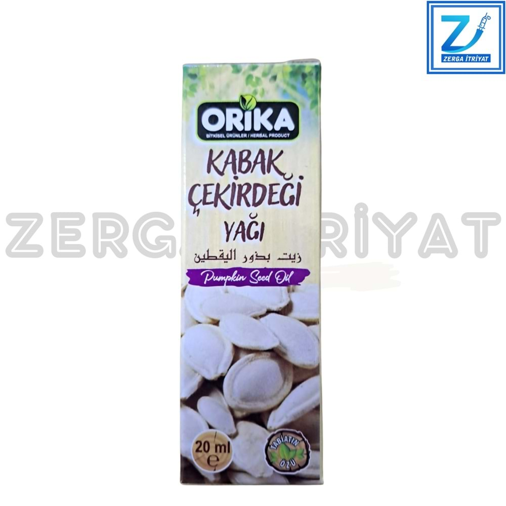 ORİKA KABAK ÇEKİRDEĞİ YAĞI 20 ML