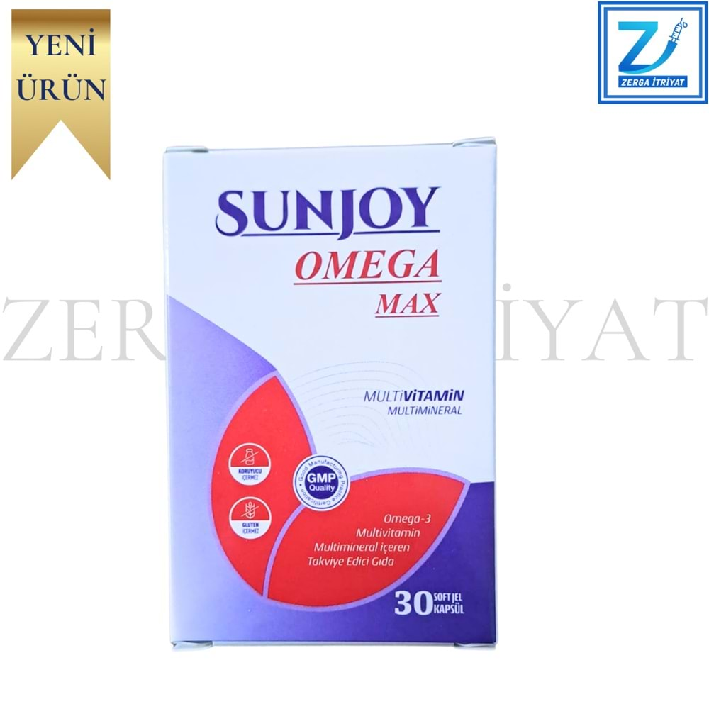 SUNJOY OMEGA MAX MULTİVİTAMİN 30 KAPSÜL