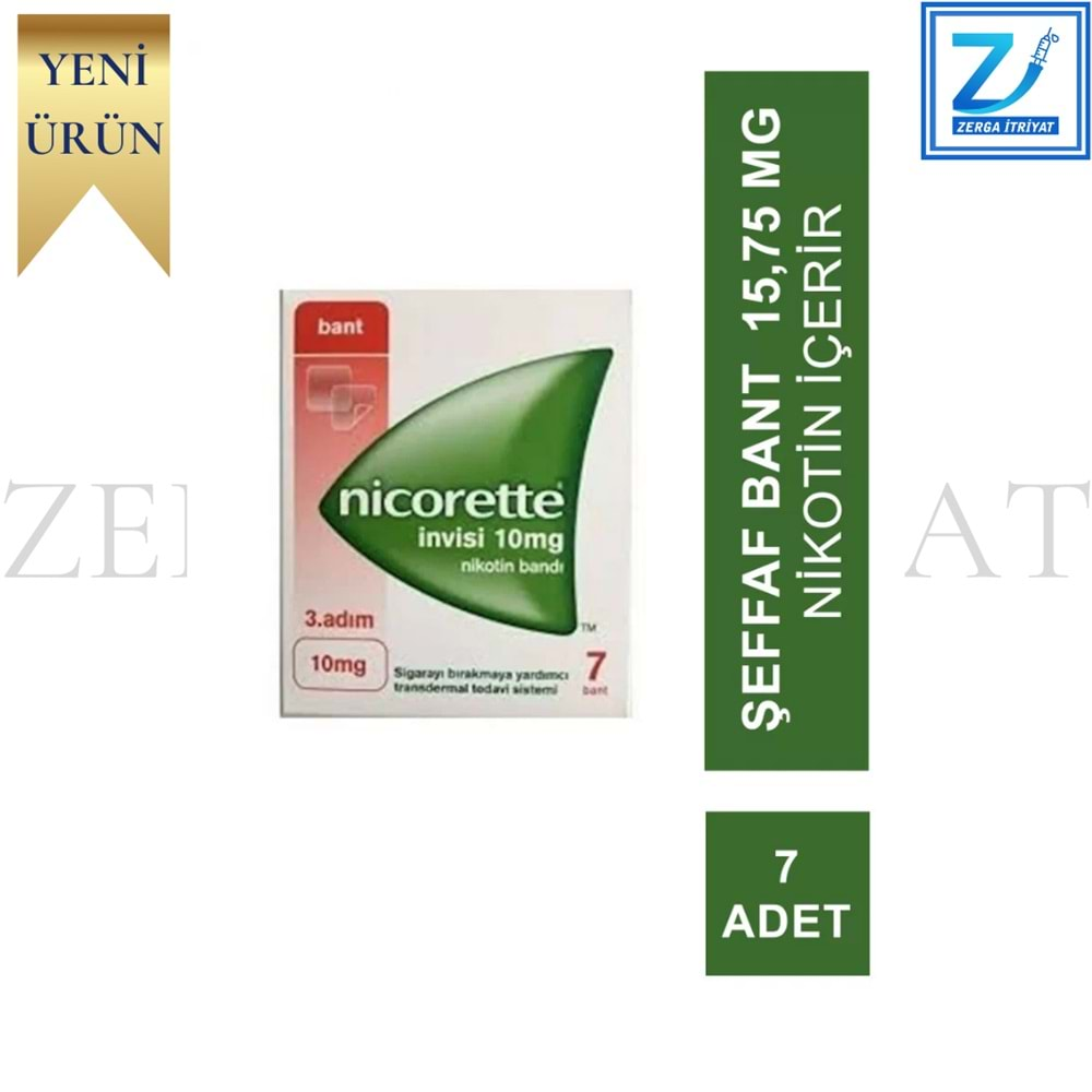 NİCORETTE NİKOTİN BANDI 10 MG 3.ADIM 7 ADET