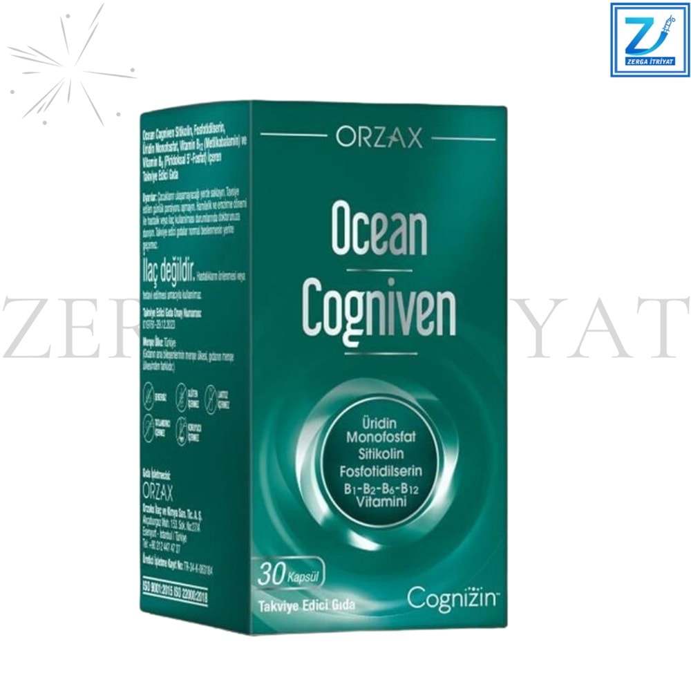 OCEAN COGNİVEN 30 KAPSÜL (ÜRİDİN,MONOFOSFAD,SİTİKOLİN,)