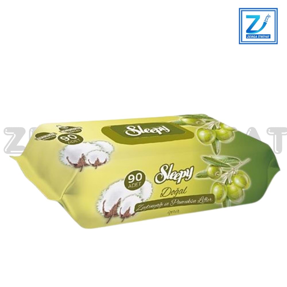 SLEEPY DOGAL ZEYTİNYAĞLI ISLAK MENDİL 90 ADET