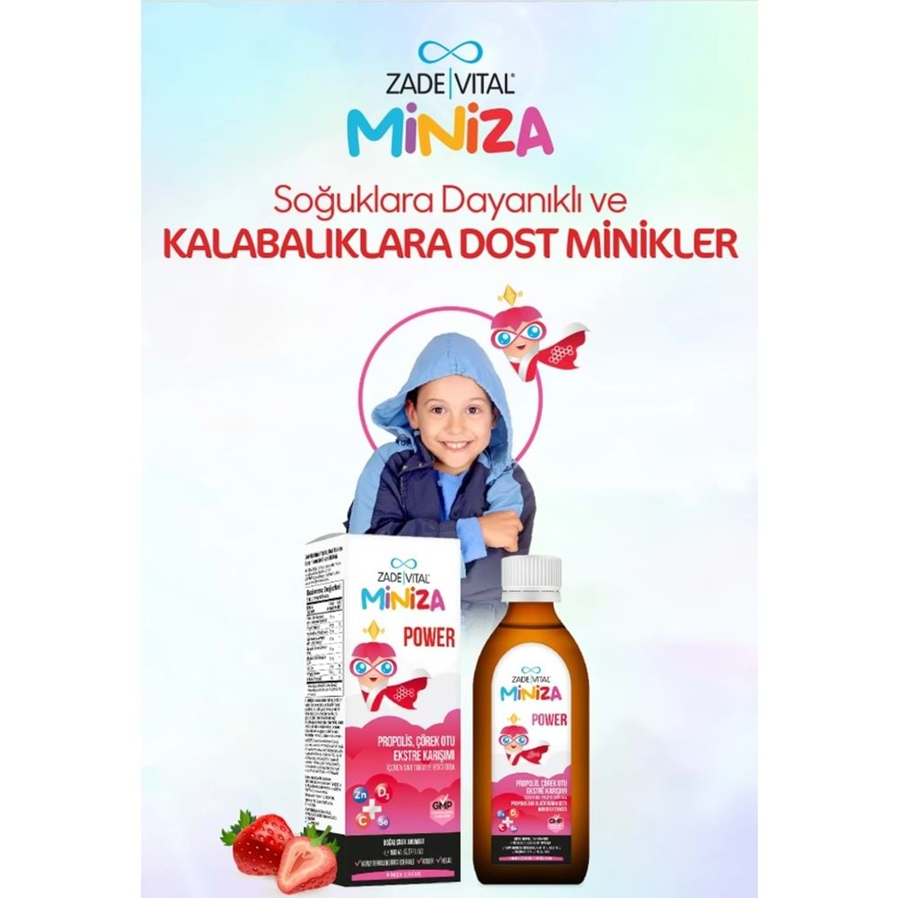 ZADE VİTAL MİNİZA POWER PROPOLİS & ÇÖREK OTU EKSTRE KARIŞIMI ŞURUP 150 ML