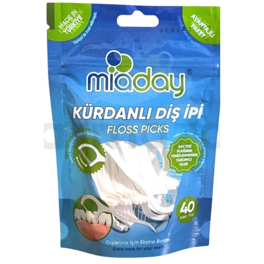 MİADAY KÜRDANLI DİŞ İPİ 40'LI
