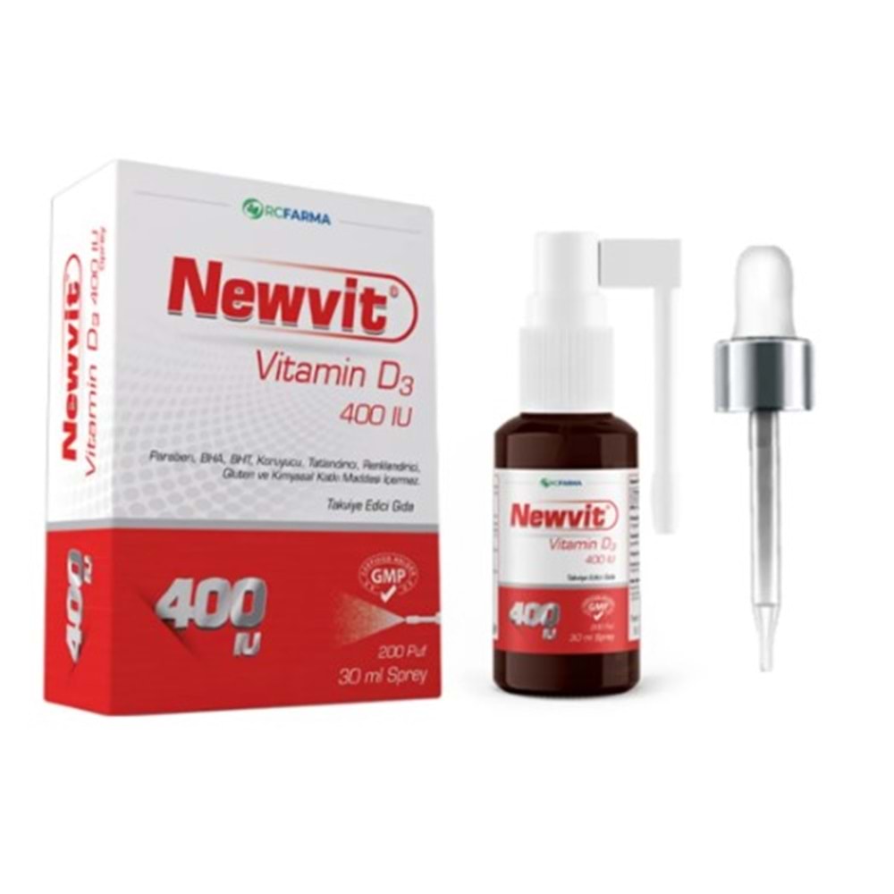 NEWVİT VİTAMİN D3 400 IU SPREY 30 ML