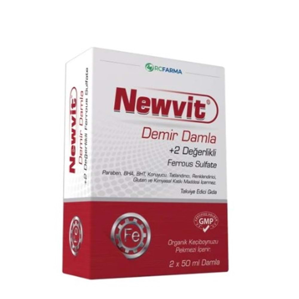 NEWVİT DEMİR DAMLA 2 X 50 ML