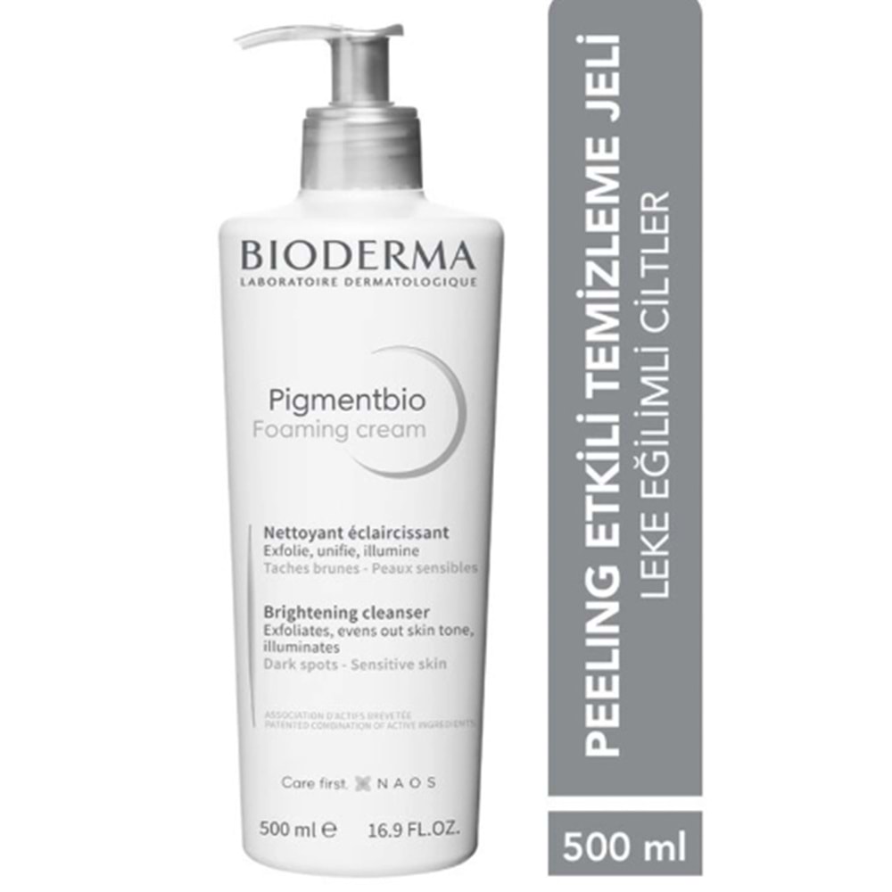 BİODERMA PİGMENTBİO FOAMİNG CREAM 500 ML ( PEELİNG ETKİLİ TEMİZLEME JELİ )