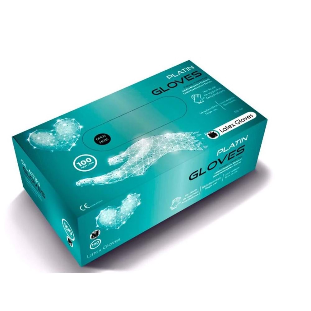 PLATİN GLOVES PUDRASIZ LATEX ELDİVEN 100 LÜ LARGE