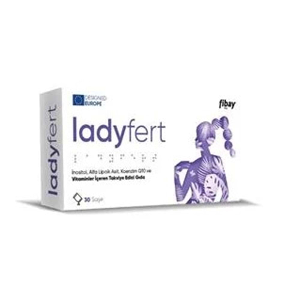 LADYFERT İNOSİTOL, ALFA LİPOİK ASİT, KOENZIM Q10 VE VİTAMINLER İÇEREN TAKVİYE EDİCİ GIDA 30 SAŞE