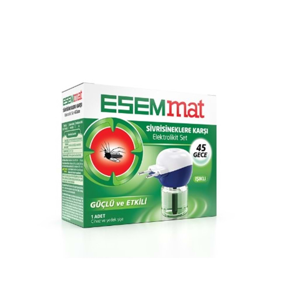 ESEMMAT ELEKTROLİKİT MİNİ SET - MİNİ CİHAZ + REFİL 45 ML SİVRİSİNEKLERE KARŞI