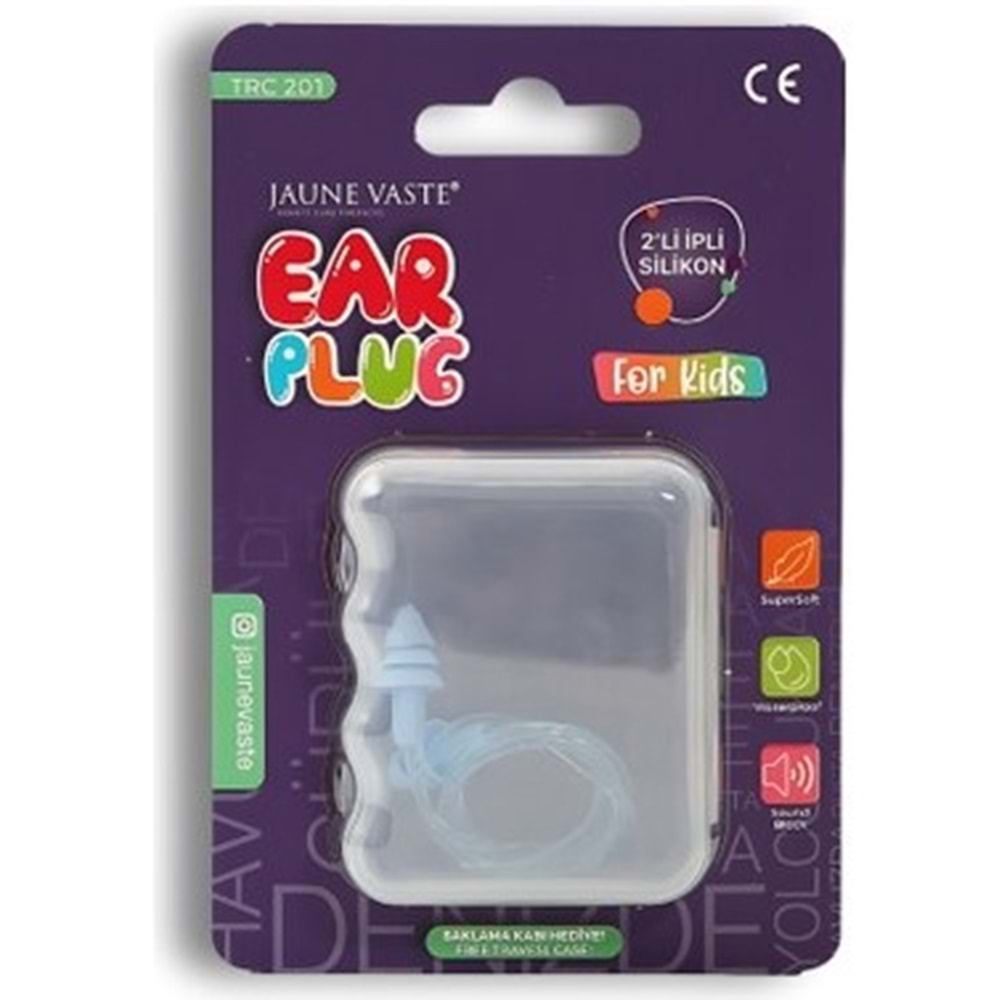 JAUNE VASTE EAR PLUG 2'Lİ İPLİ KÖPÜK KULAK TIKACI İPLİ