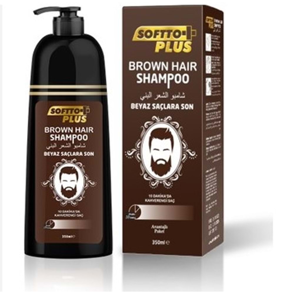 SOFTTO PLUS KAHVERENGİ SAÇ ŞAMPUANI 350 ML