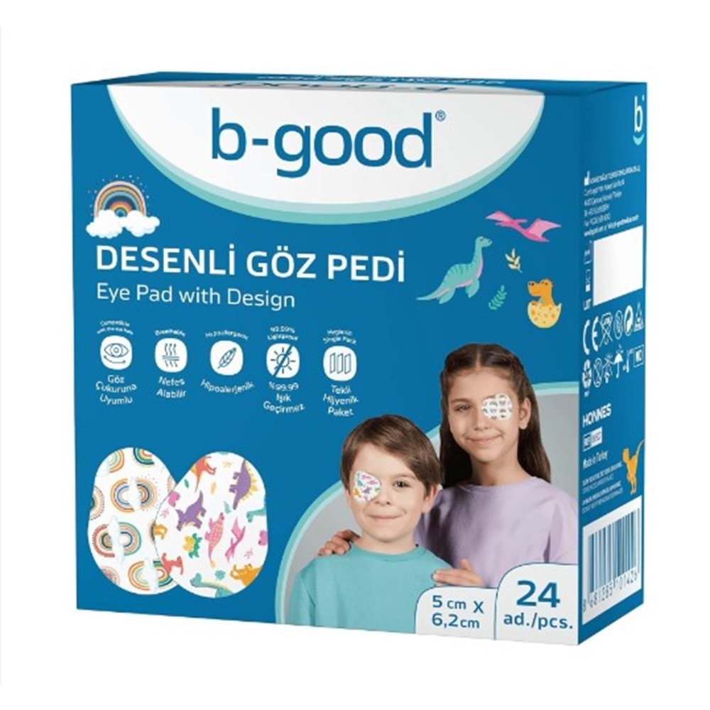 B-GOOD GÖZ PEDİ DESENLİ 5X6,2 CM 24'LÜ (ÇOCUK)
