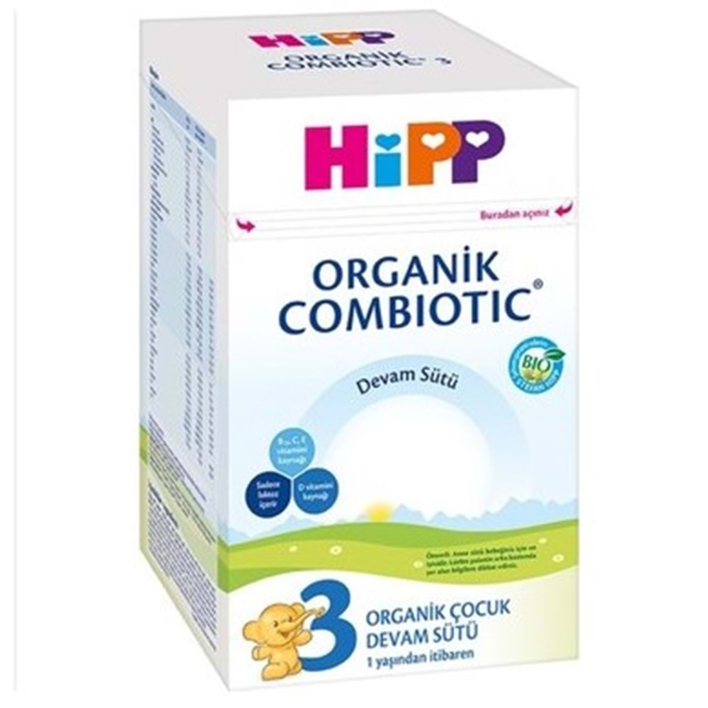 HİPP 3 ORGANİK COMBİOTİC DEVAM SÜTÜ 800 GR