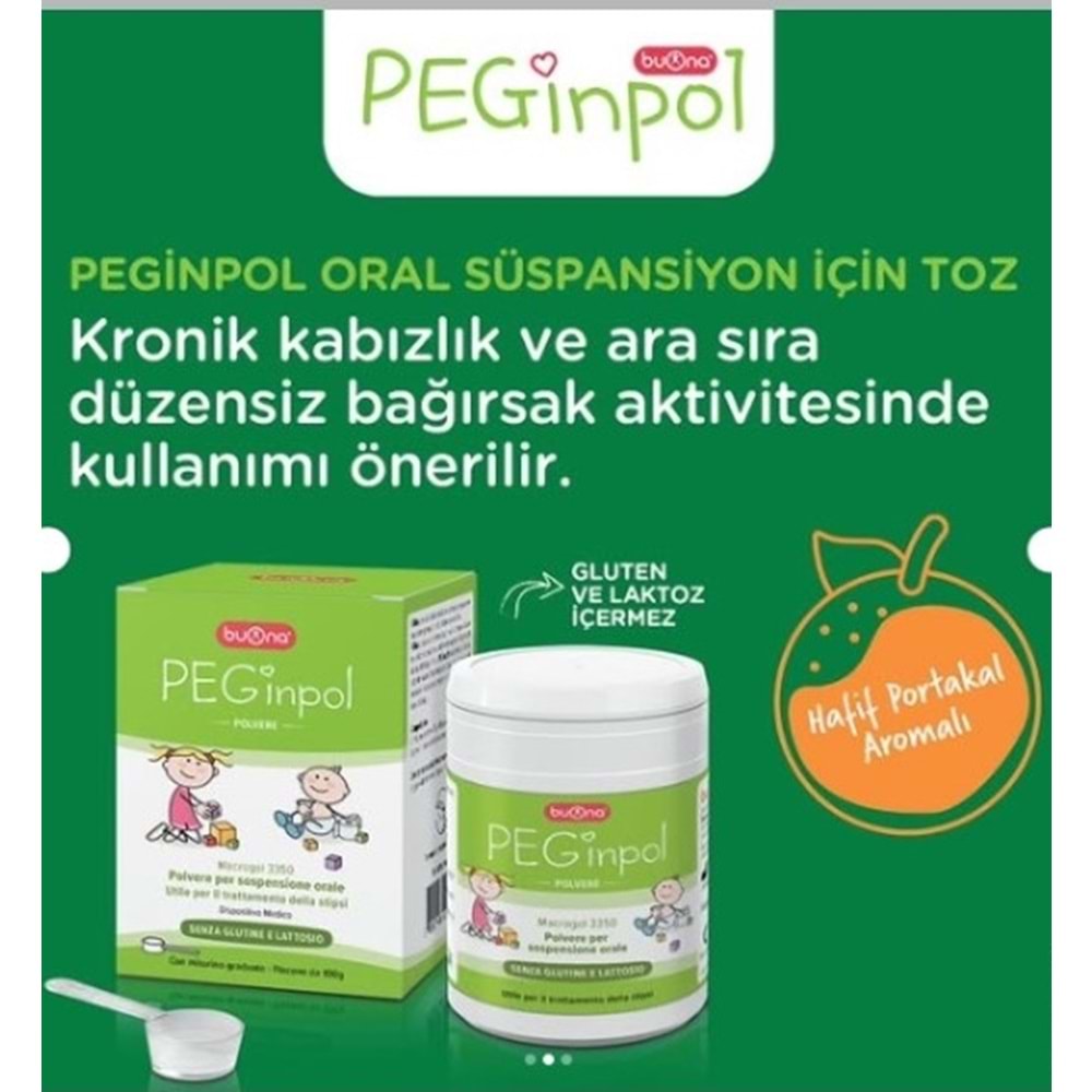 BUONA PEGİNPOL 100 GR TOZ KABIZLIK TEDAVİSİNDE KULLANILIR