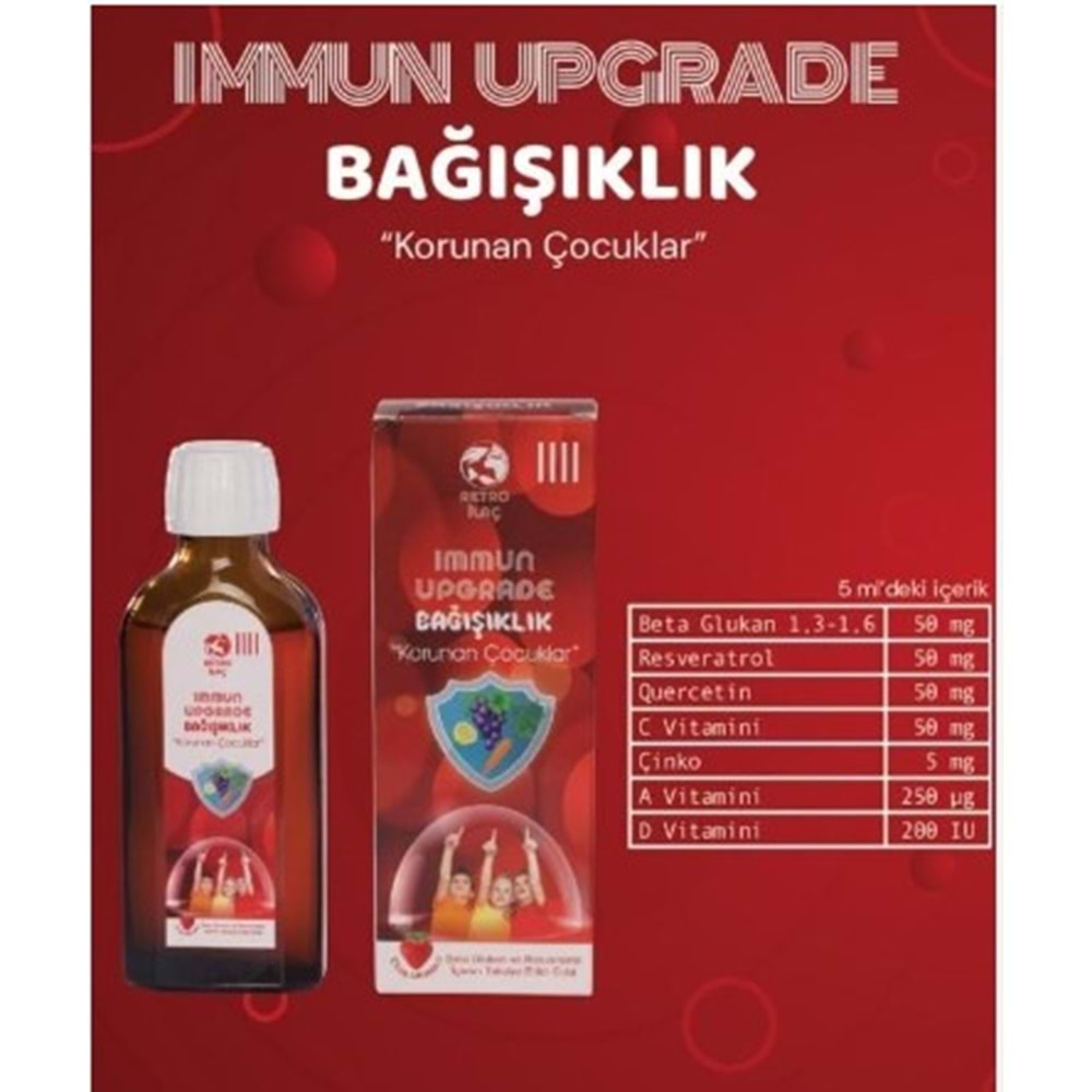 RETRO İLAÇ İMMUNİZER BAĞIŞIKLIK GÜÇLENDİRİCİ 100 ML ŞURUP