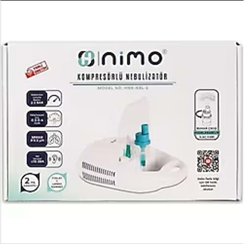 NİMO KOMPRESÖRLÜ NEBULİZATÖR KAPAKLI HNK-NBL-S BUHAR MAKİNESİ