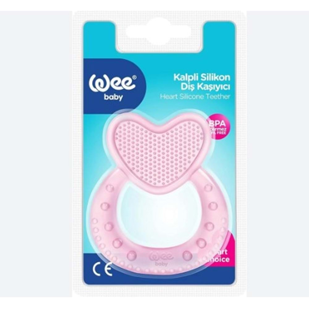 WEE BABY 912 SİLİKON DİŞ KAŞIYICI KALPLİ