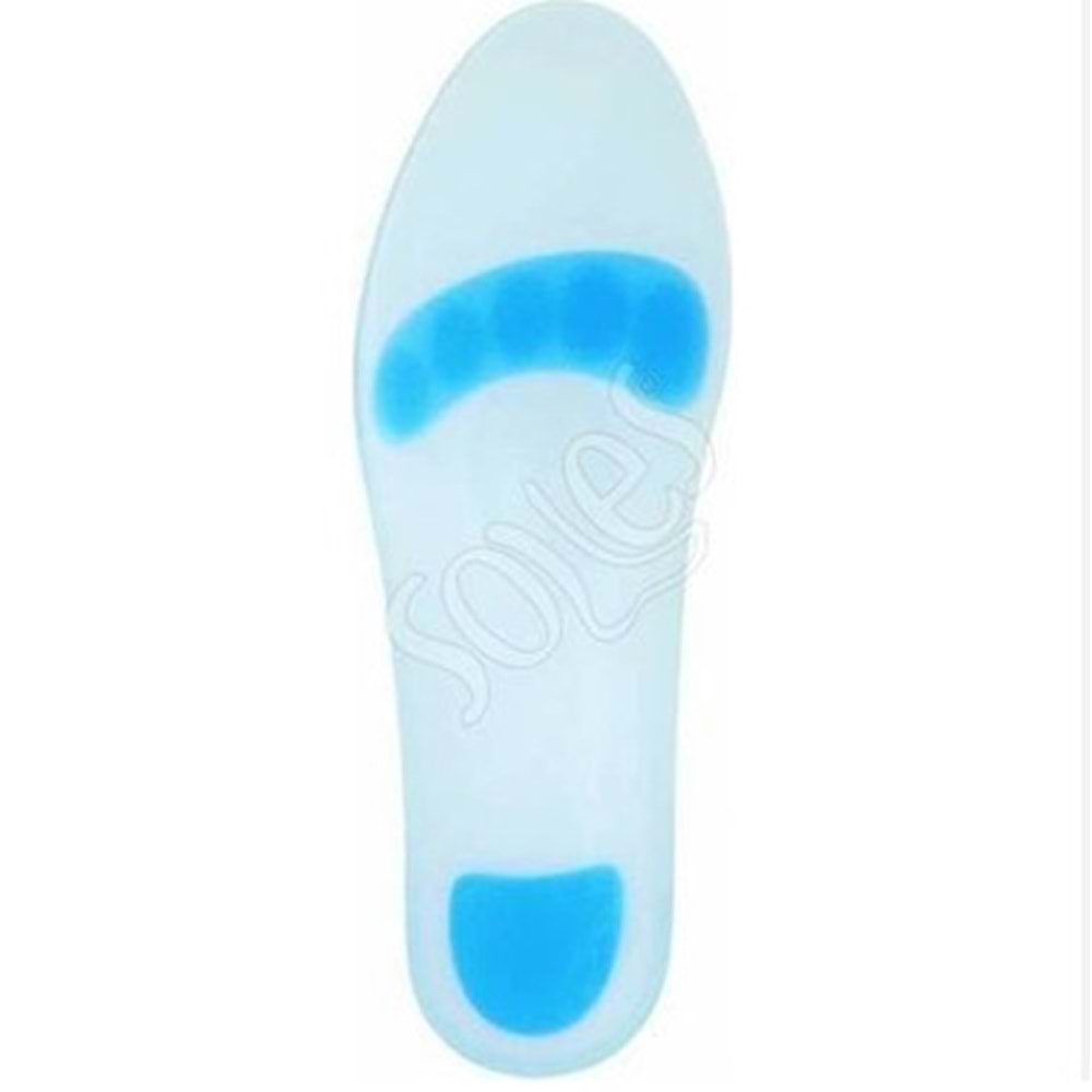 SOLES ORTOPEDİK SİLİKON TABANLIK LONGİTUDİNAL ARK TAKVİYELİ DESTEKLİ LARGE