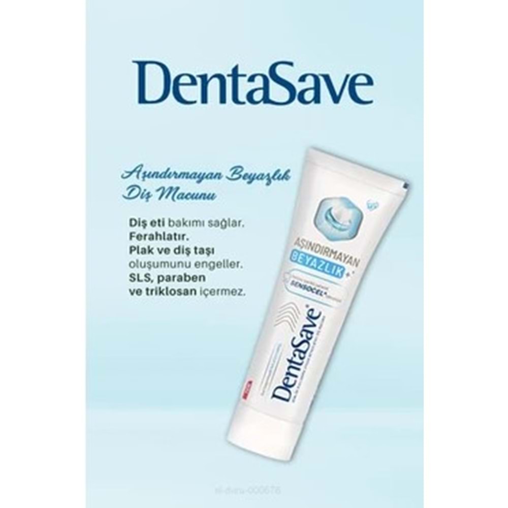 DENTASAVE AŞINDIRMAYAN BEYAZLIK DİŞ MACUNU 75 ML