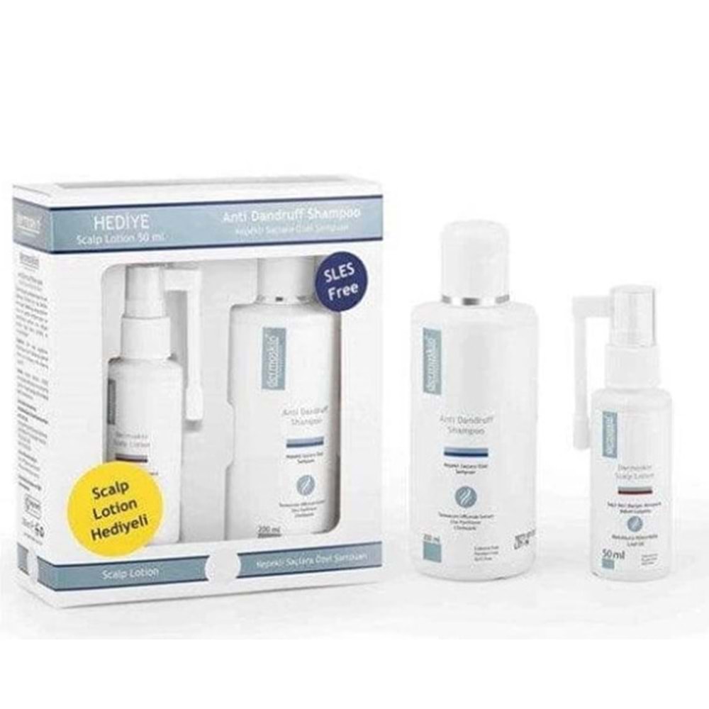 DERMOSKİN KEPEKLİ SAÇLARA ÖZEL ŞAMPUAN 200 ML + SAÇLI DERİ BARİYER KORUYUCU BAKIM LOSYONU 50 ML HEDİYELİ