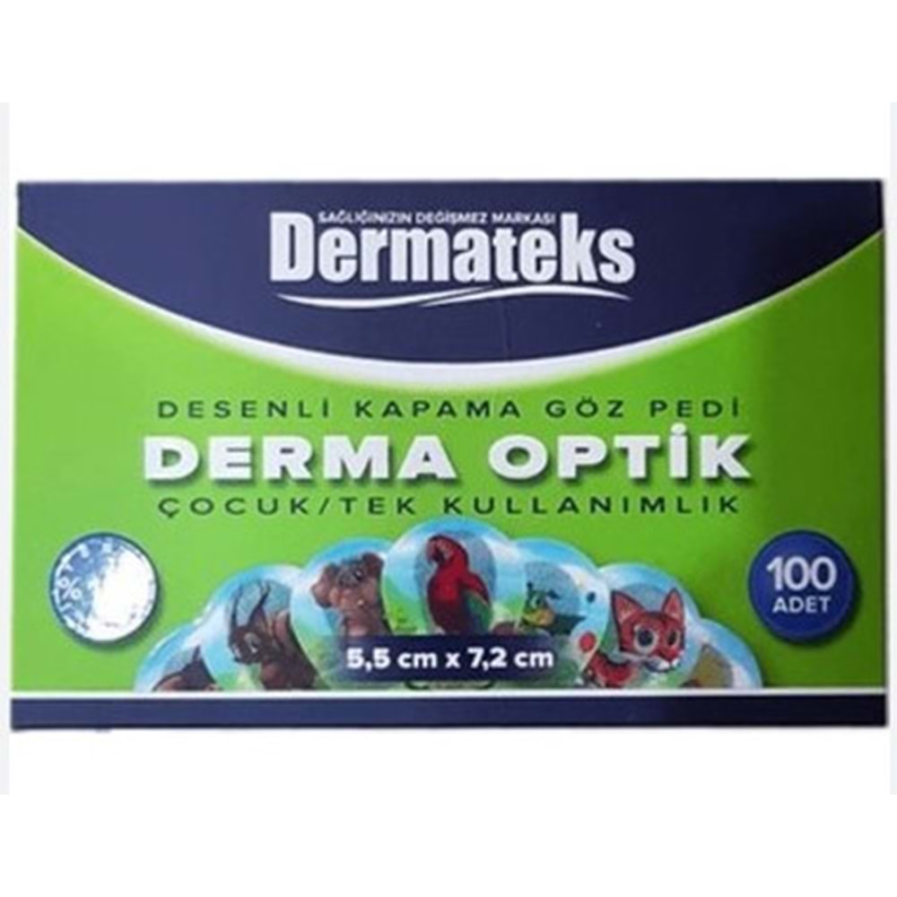 DERMATEKS STERİL GÖZ PEDİ 5,5 X 7,2 CM ÇOCUK 100 Lİ PAKET