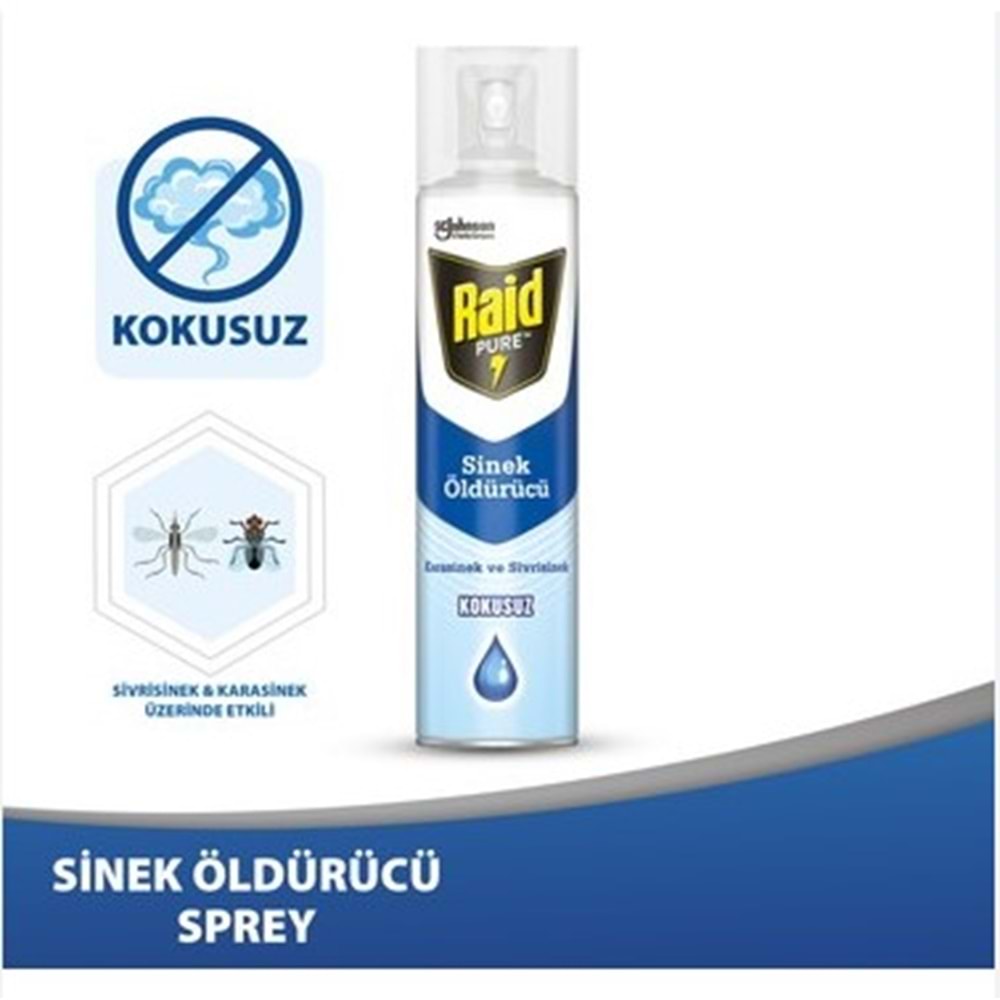 RAİD PURE SİNEK SAVAR KOKUSUZ 300 ML
