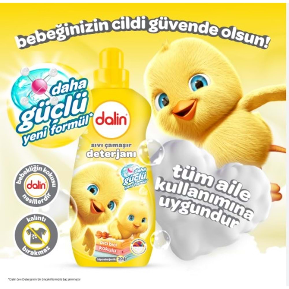 DALİN BEBEK ÇAMAŞIR DETARJANI SIVI 1500 ML ( BICI BICI KOKULU )
