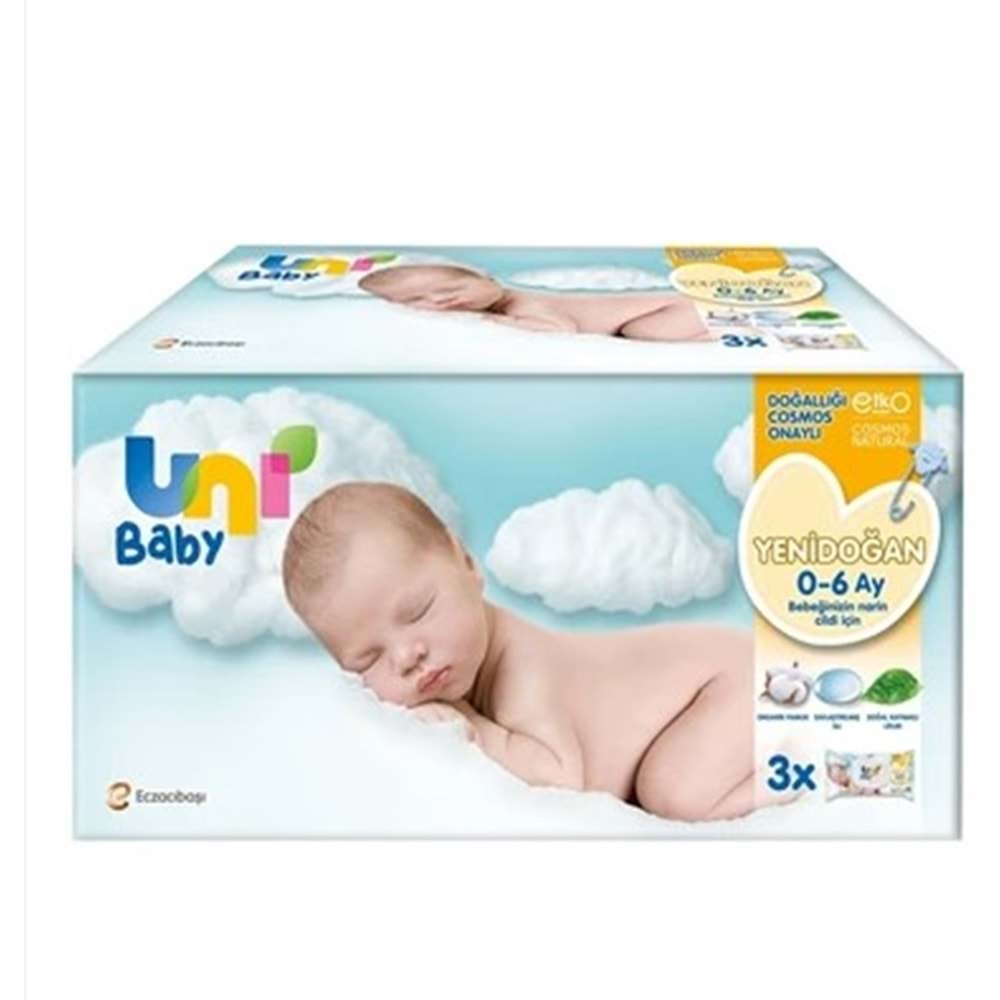 UNİBABY ISLAK MENDİL 3X40 ADET 0-6 AY YENİDOĞAN