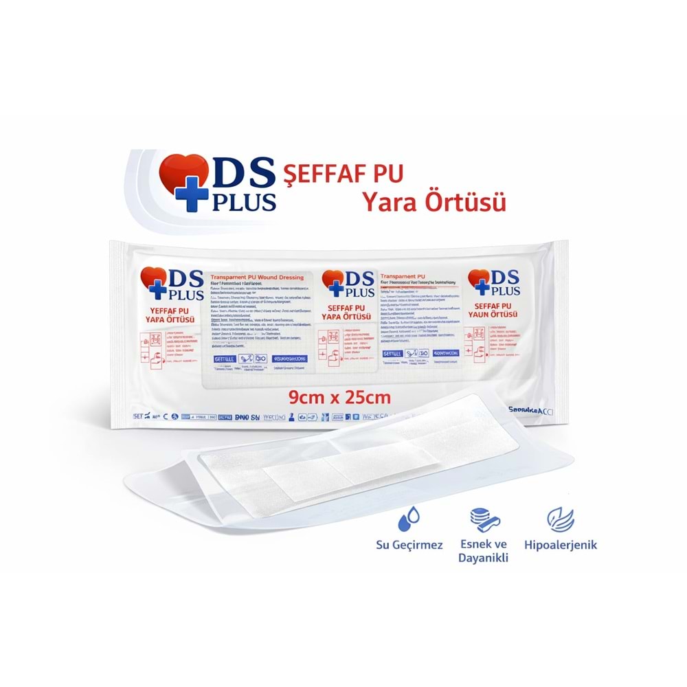 DAMLA SAĞLIK ŞEFFAF SU GEÇİRMEZ YARA ÖRTÜSÜ 9X25 CM (SEZERYAN BANDI) TEKLİ