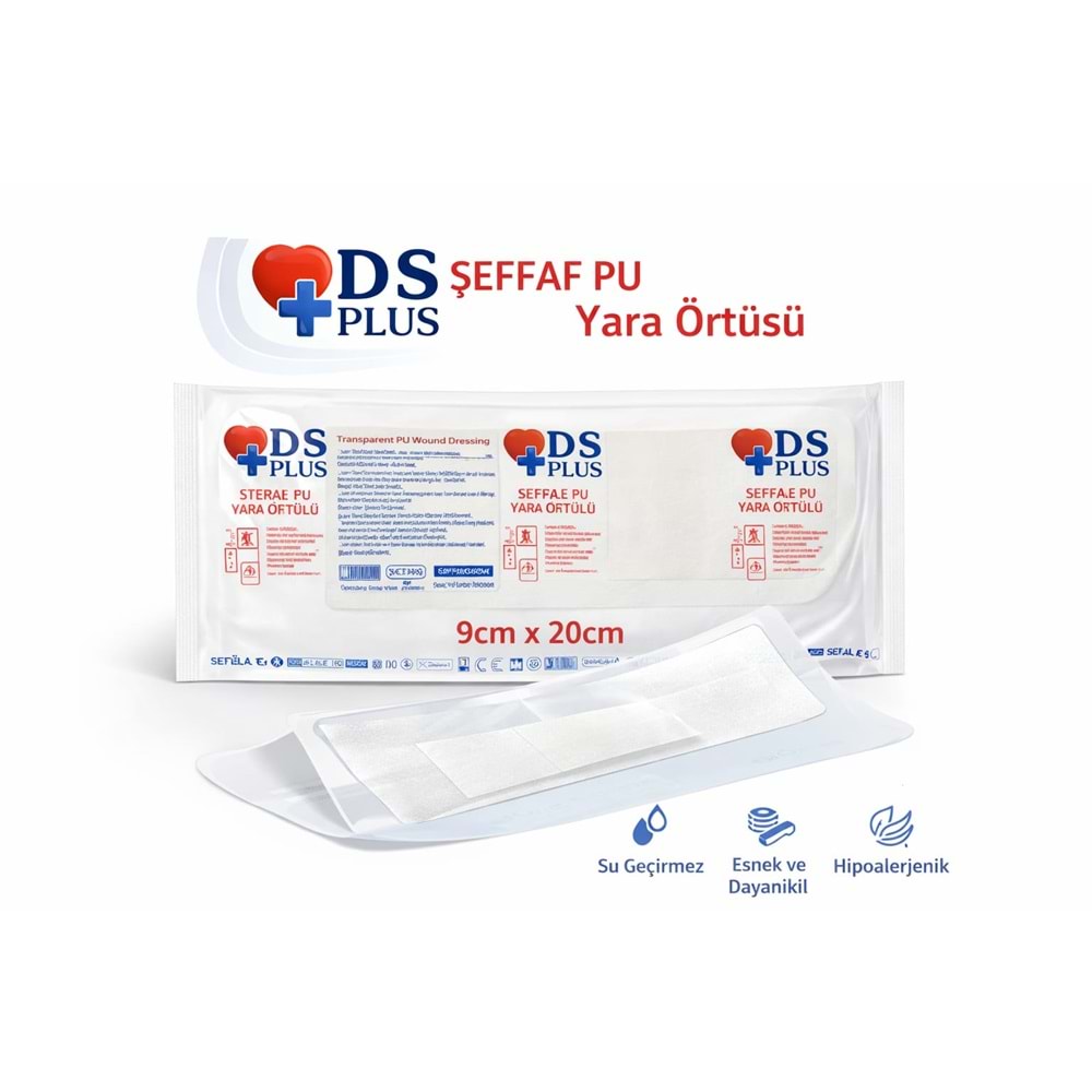 DAMLA SAĞLIK ŞEFFAF SU GEÇİRMEZ YARA ÖRTÜSÜ 9X20 CM (SEZERYAN BANDI) TEKLİ