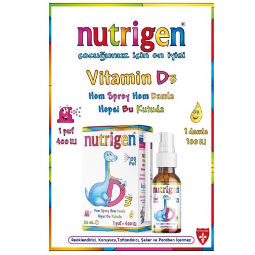 NUTRİGEN VİTAMİN D3 400 IU SPREY 20 ML