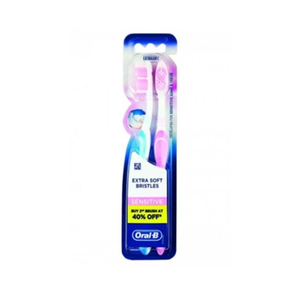 ORAL-B DİŞ FIRÇASI SENSİTİVE EXTRA SOFT BRİSTLES 1+1