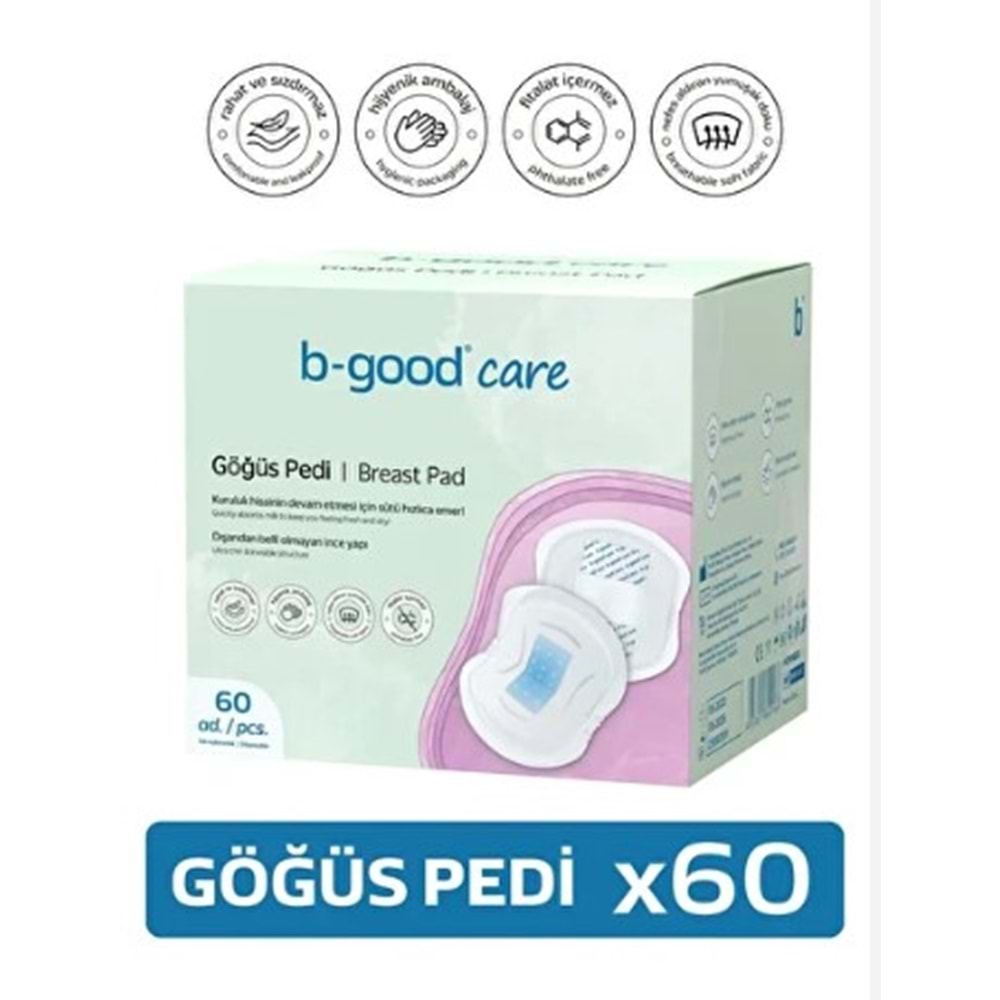 B-GOOD CARE ANNE GÖĞÜS PEDİ 60'LI